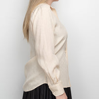 Gucci Cream Silk Horse Bit Motif Button Up Size 42