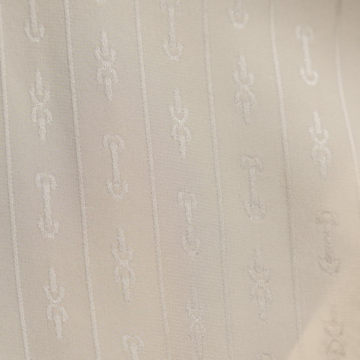 Gucci Cream Silk Horse Bit Motif Button Up Size 42