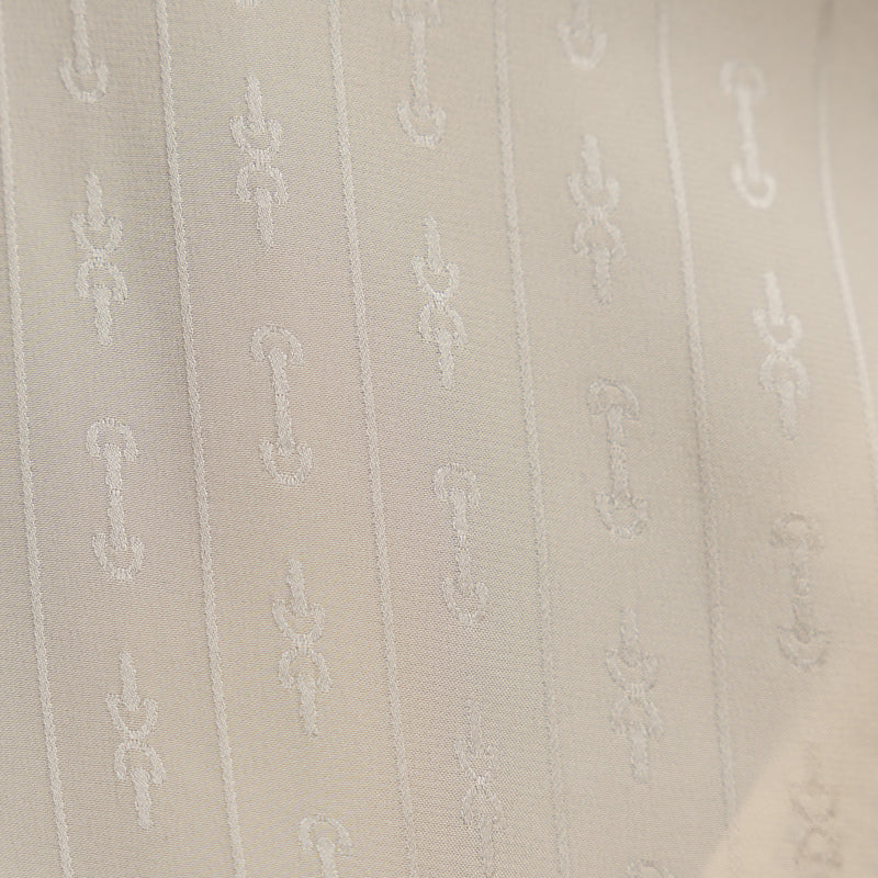 Gucci Cream Silk Horse Bit Motif Button Up Size 42