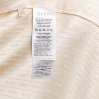 Gucci Cream Silk Horse Bit Motif Button Up Size 42