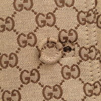 Gucci Beige GG Supreme Monogram Canvas Long Jacket Size 40
