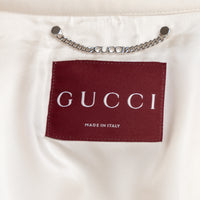 Gucci White Cotton Bomber Size 38