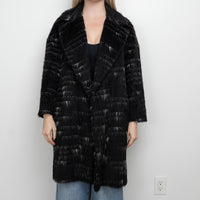 Sportmax Black Alpaca Wool Long Coat Size 8