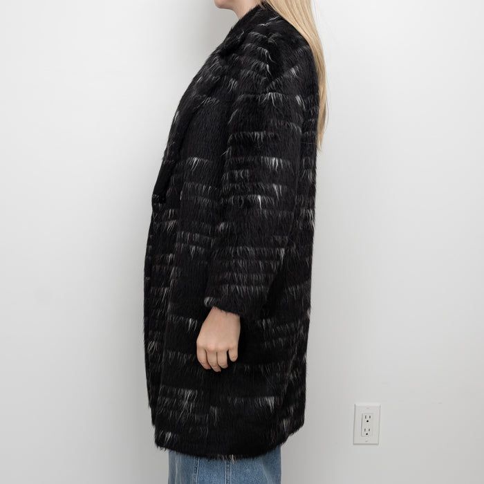 Sportmax Black Alpaca Wool Long Coat Size 8