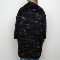 Sportmax Black Alpaca Wool Long Coat Size 8