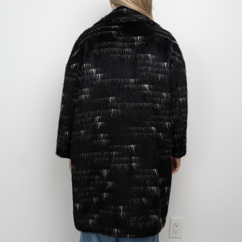 Sportmax Black Alpaca Wool Long Coat Size 8