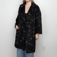 Sportmax Black Alpaca Wool Long Coat Size 8