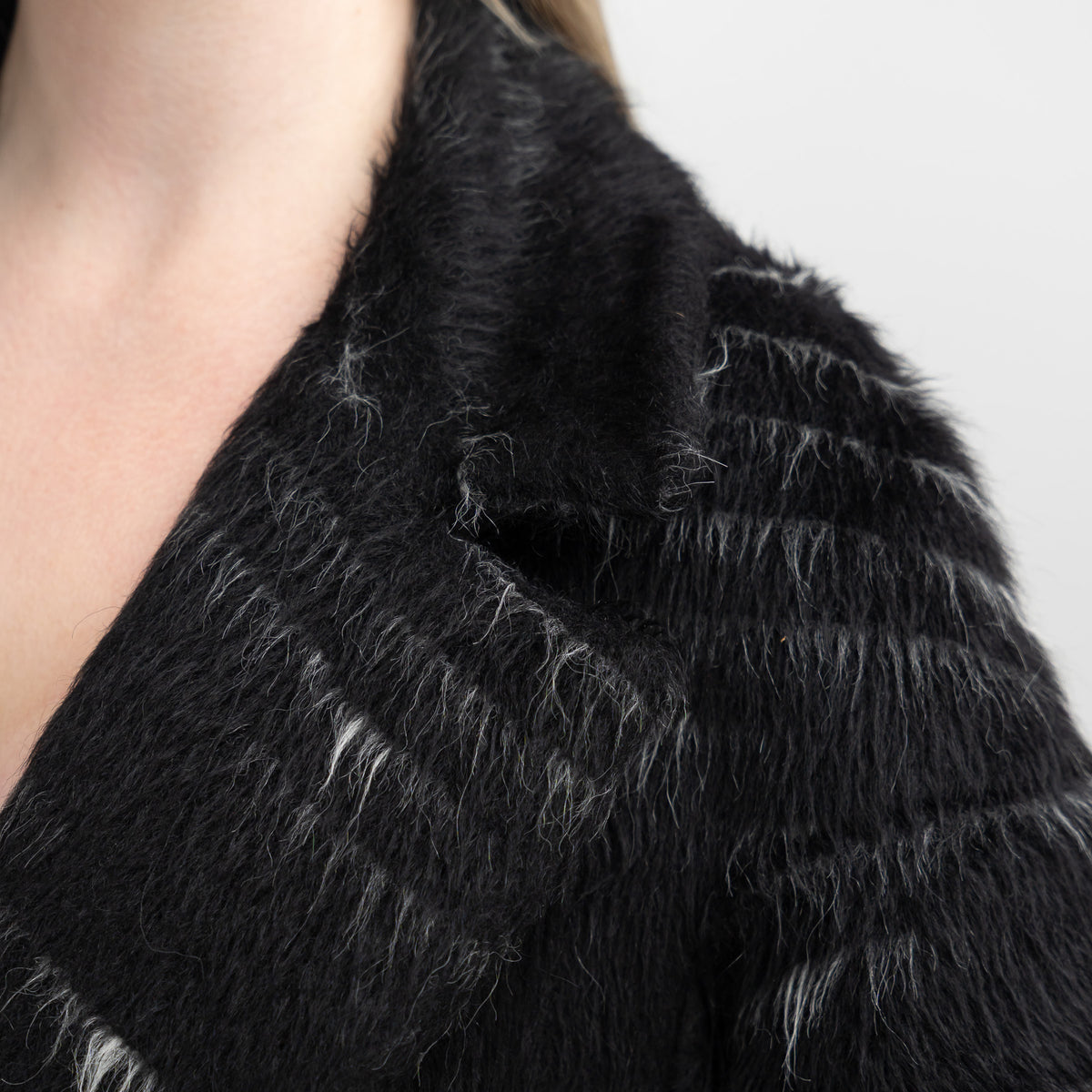 Sportmax Black Alpaca Wool Long Coat Size 8