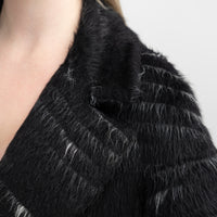 Sportmax Black Alpaca Wool Long Coat Size 8