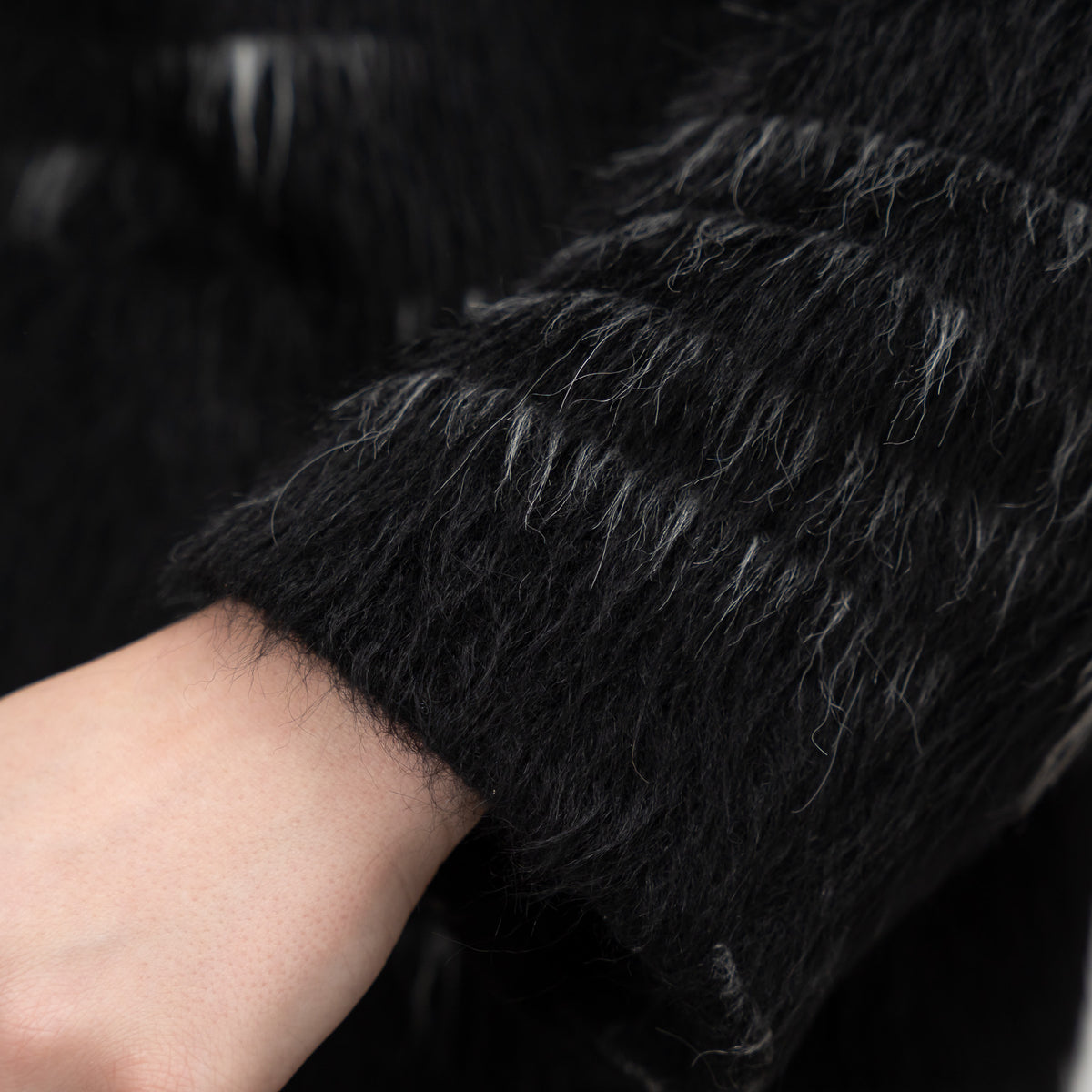 Sportmax Black Alpaca Wool Long Coat Size 8