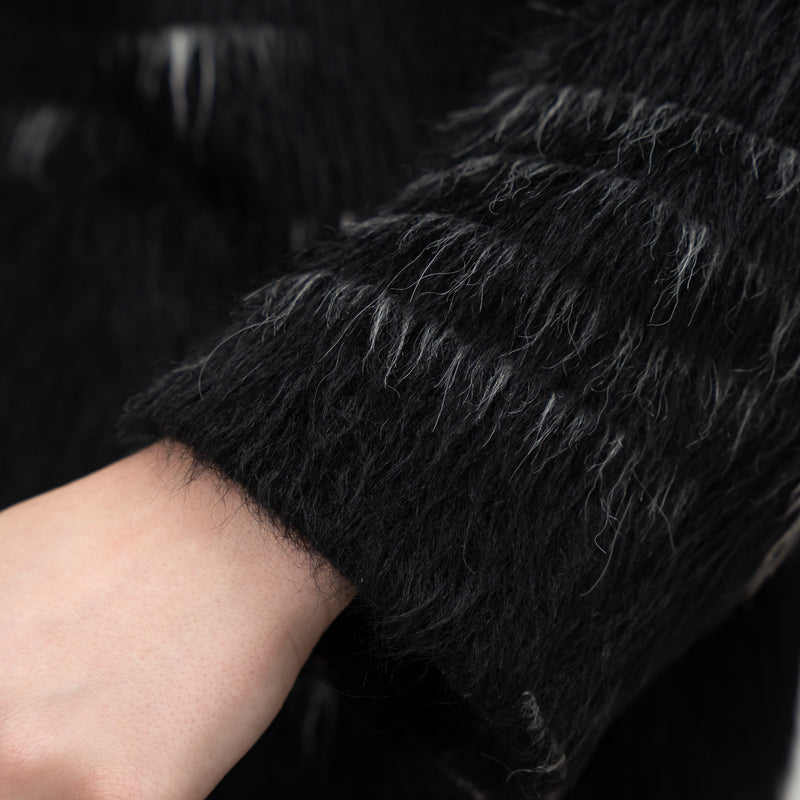 Sportmax Black Alpaca Wool Long Coat Size 8