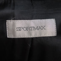 Sportmax Black Alpaca Wool Long Coat Size 8