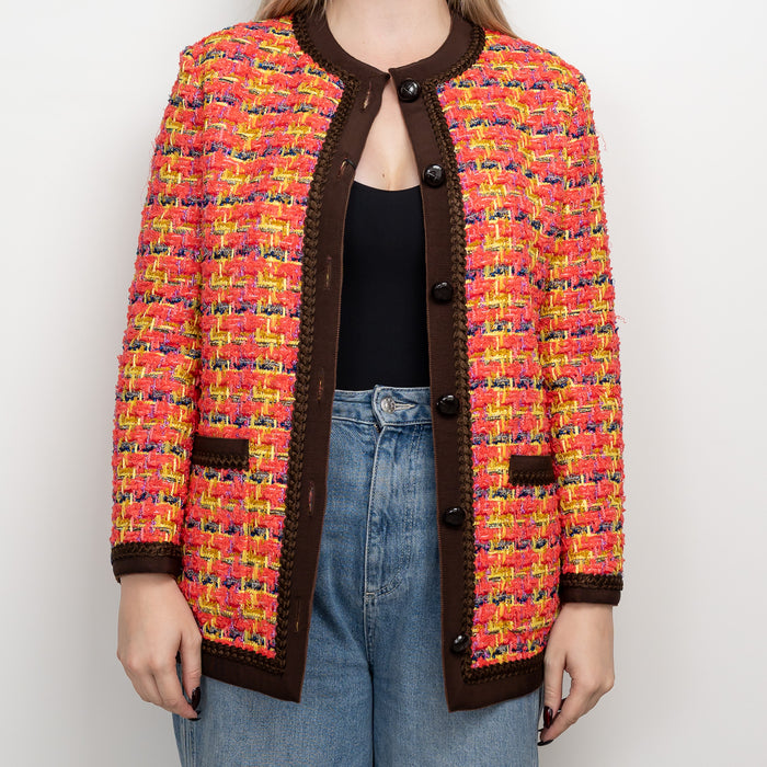 Gucci Multicolour Tweed Jacket Size 38