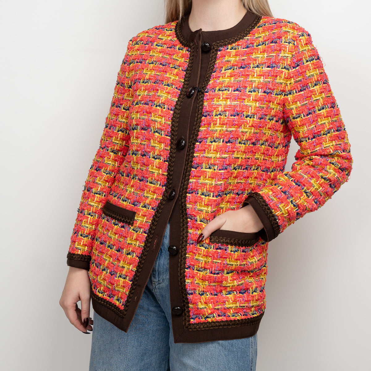 Gucci Multicolour Tweed Jacket Size 38