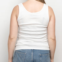 Gucci White Logo Graphic Tank Top Size M