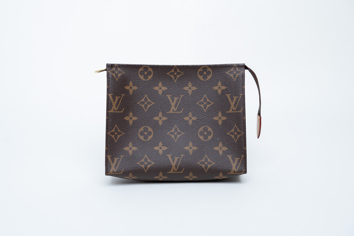 Louis Vuitton Coated Canvas Monogram Pouch Size 19