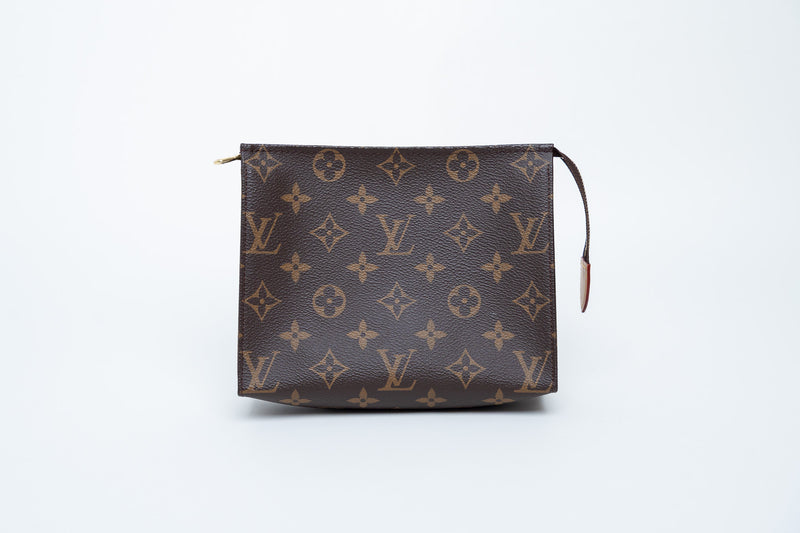 Louis Vuitton Coated Canvas Monogram Pouch Size 19