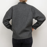 Max Mara Grey Wool Button Up Jacket Size 2