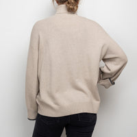Brunello Cuccinelli Beige Cashmere Turtleneck Sweater Size S