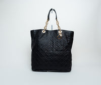 Dior Embossed Leather "Cannage" Large Tote Bag