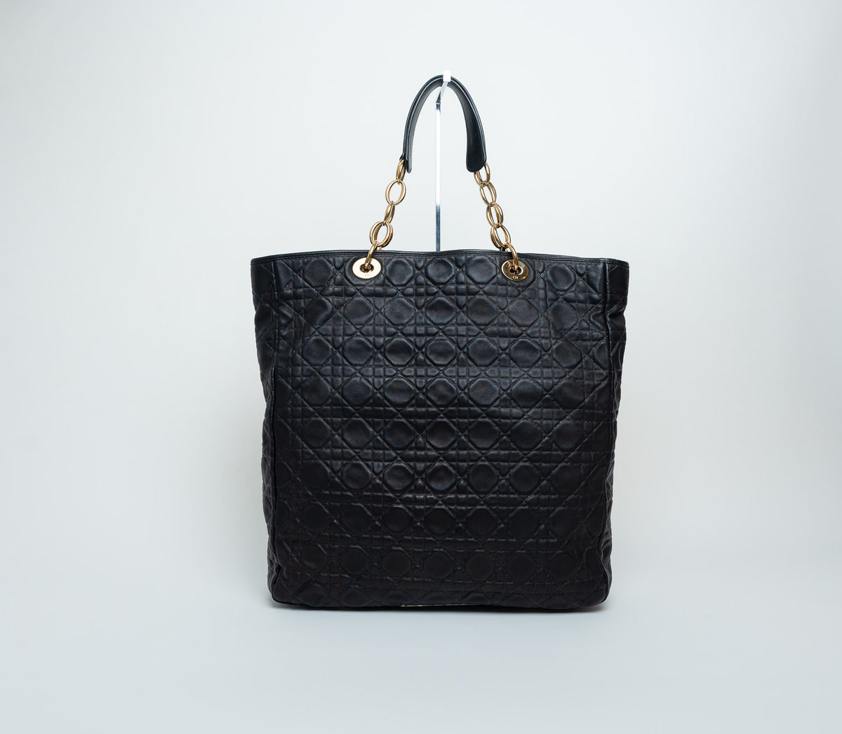 Dior Embossed Leather "Cannage" Large Tote Bag