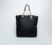 Dior Embossed Leather "Cannage" Large Tote Bag