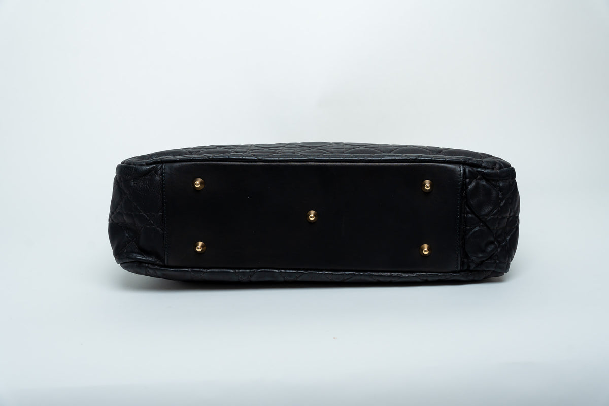 Dior Embossed Leather "Cannage" Large Tote Bag