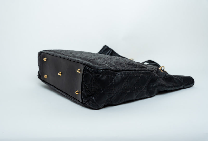 Dior Embossed Leather "Cannage" Large Tote Bag