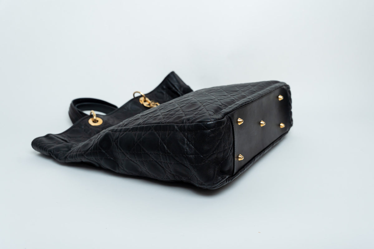 Dior Embossed Leather "Cannage" Large Tote Bag