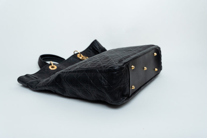 Dior Embossed Leather "Cannage" Large Tote Bag