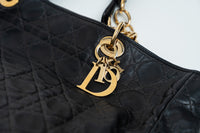 Dior Embossed Leather "Cannage" Large Tote Bag