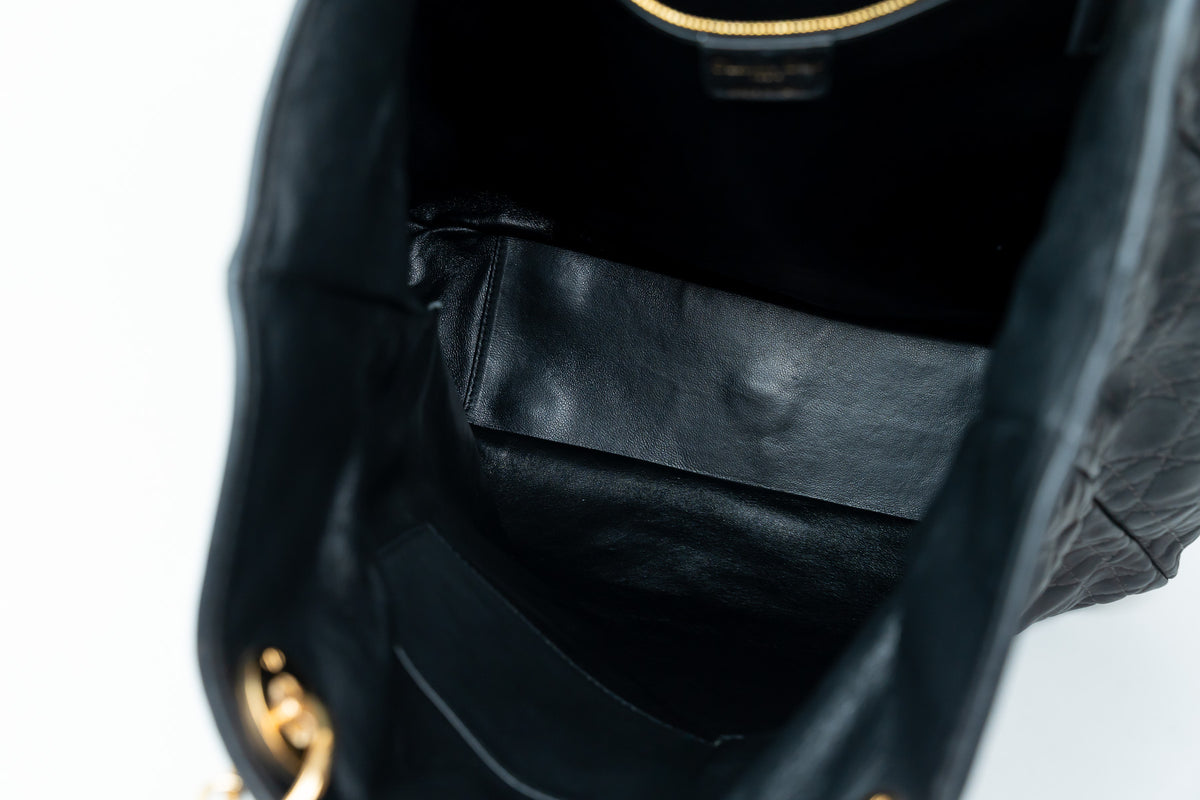 Dior Embossed Leather "Cannage" Large Tote Bag