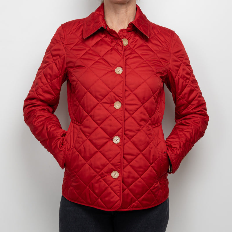 Burberry Red Quilted Jacket Size S