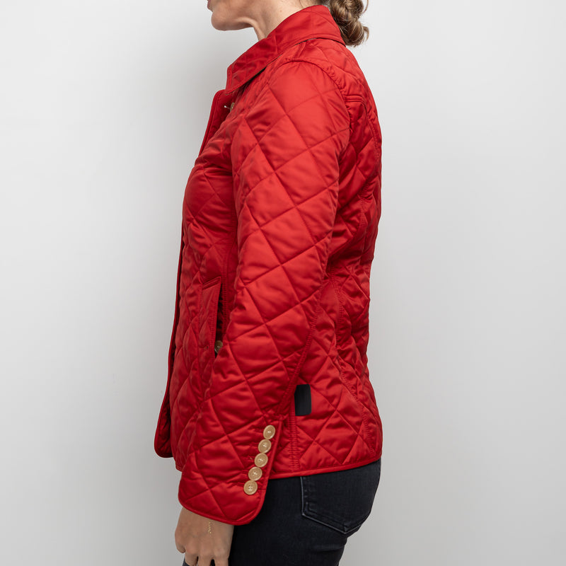 Burberry Red Quilted Jacket Size S