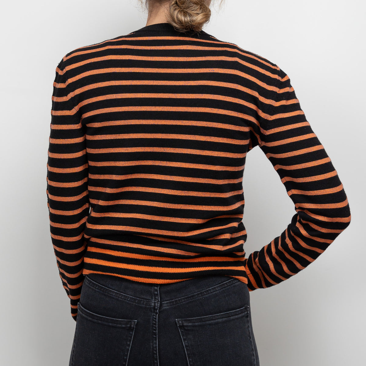 Loewe Orange and Black Striped Sweater Size S