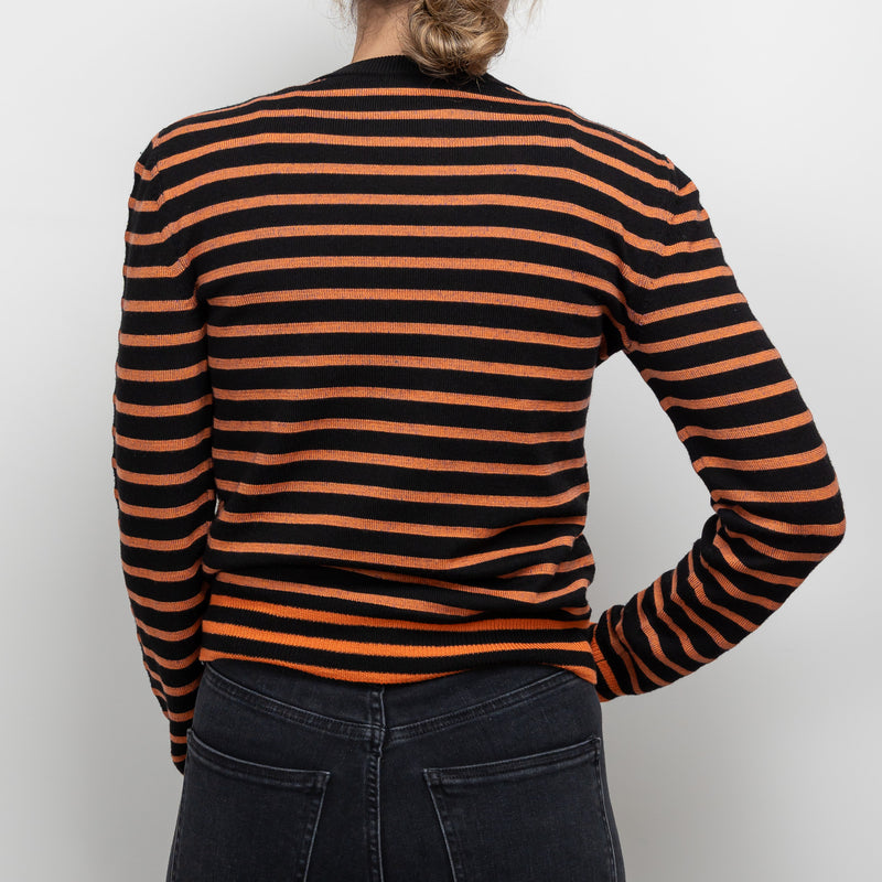 Loewe Orange and Black Striped Sweater Size S