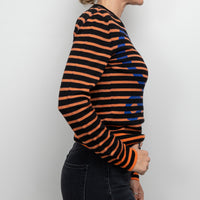 Loewe Orange and Black Striped Sweater Size S