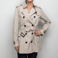 Burberry Beige Belted Long Trench Coat Size 10