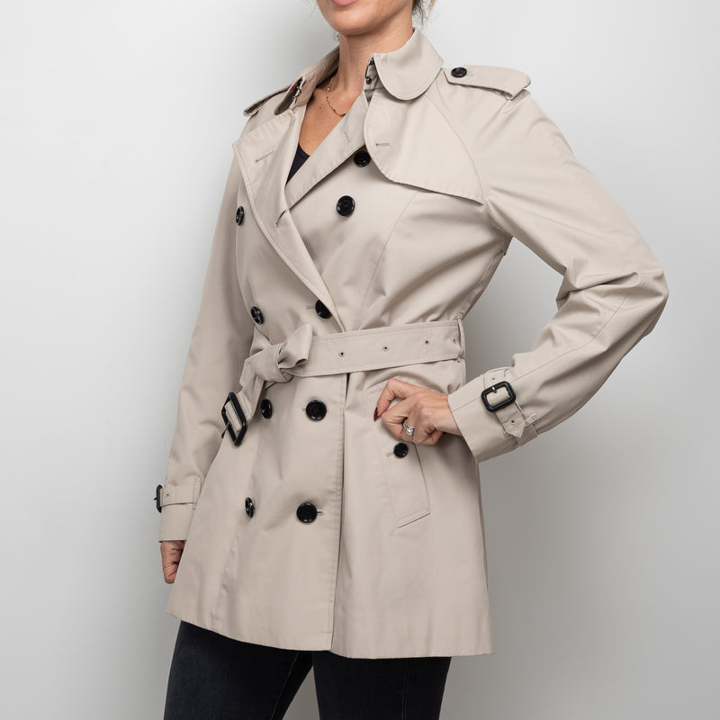 Burberry Beige Belted Long Trench Coat Size 10