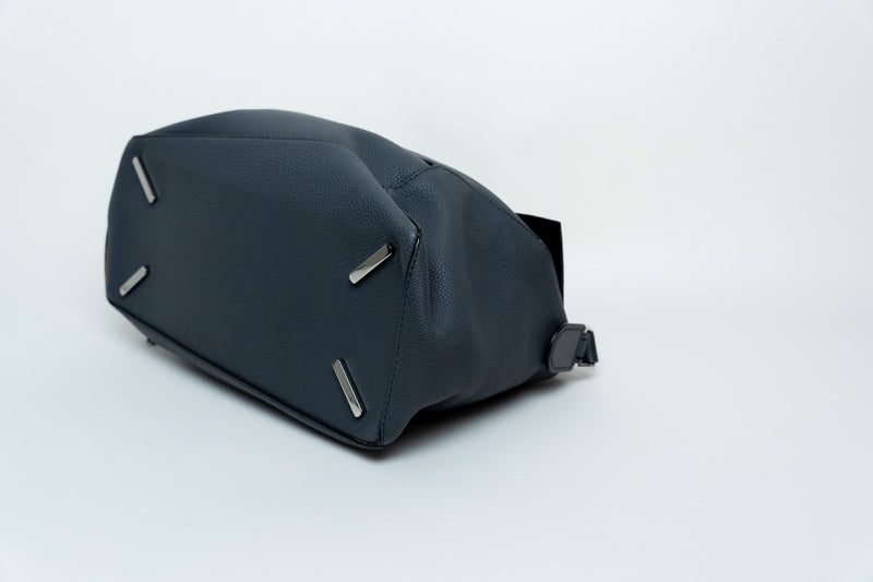 Loewe Large Size "Puzzle" Bag In Grey/Blue Pebbled Leather