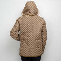 Gucci GG Supreme Shearling Reversible Unisex Jacket Size 42