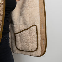 Gucci GG Supreme Shearling Reversible Unisex Jacket Size 42