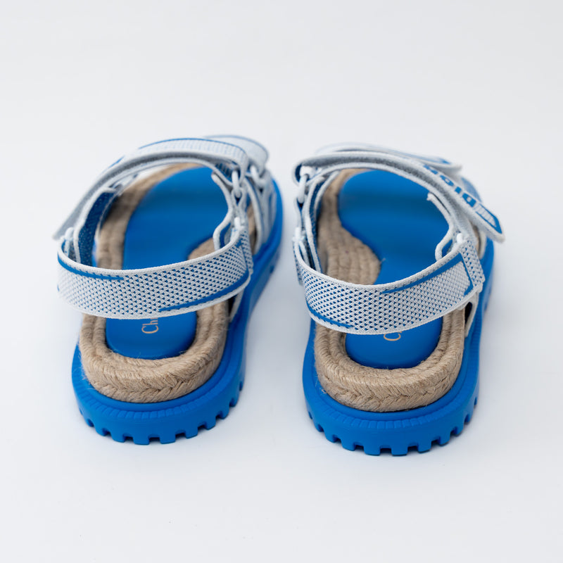 Dior Blue Dioract Tweed Sandal Size 38