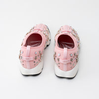 Dior Pink Embellished Mesh Fusion Sneakers Size 38.5