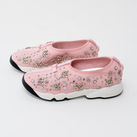 Dior Pink Embellished Mesh Fusion Sneakers Size 38.5
