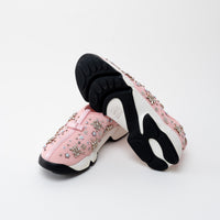 Dior Pink Embellished Mesh Fusion Sneakers Size 38.5