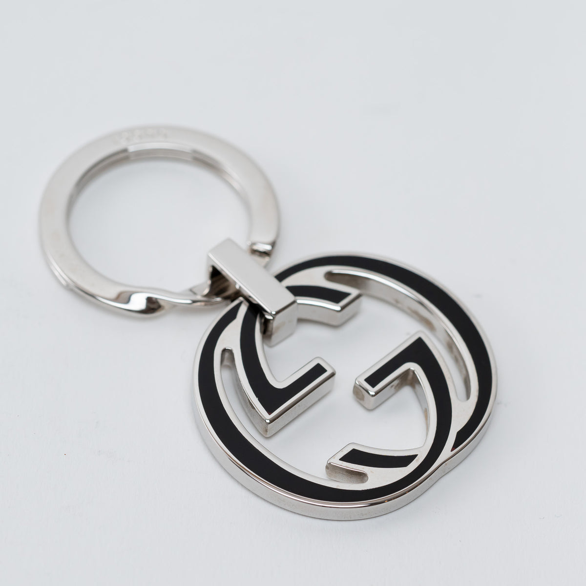 Gucci Silver Interlocking Double G Key Ring
