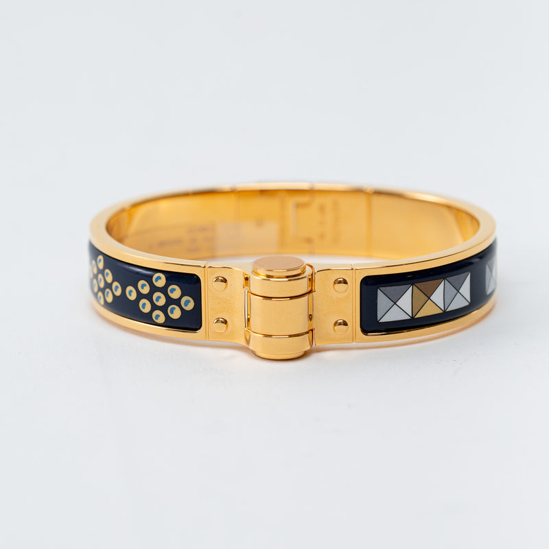 Hermes Gold Colliers De Chiens Hinged Bracelet