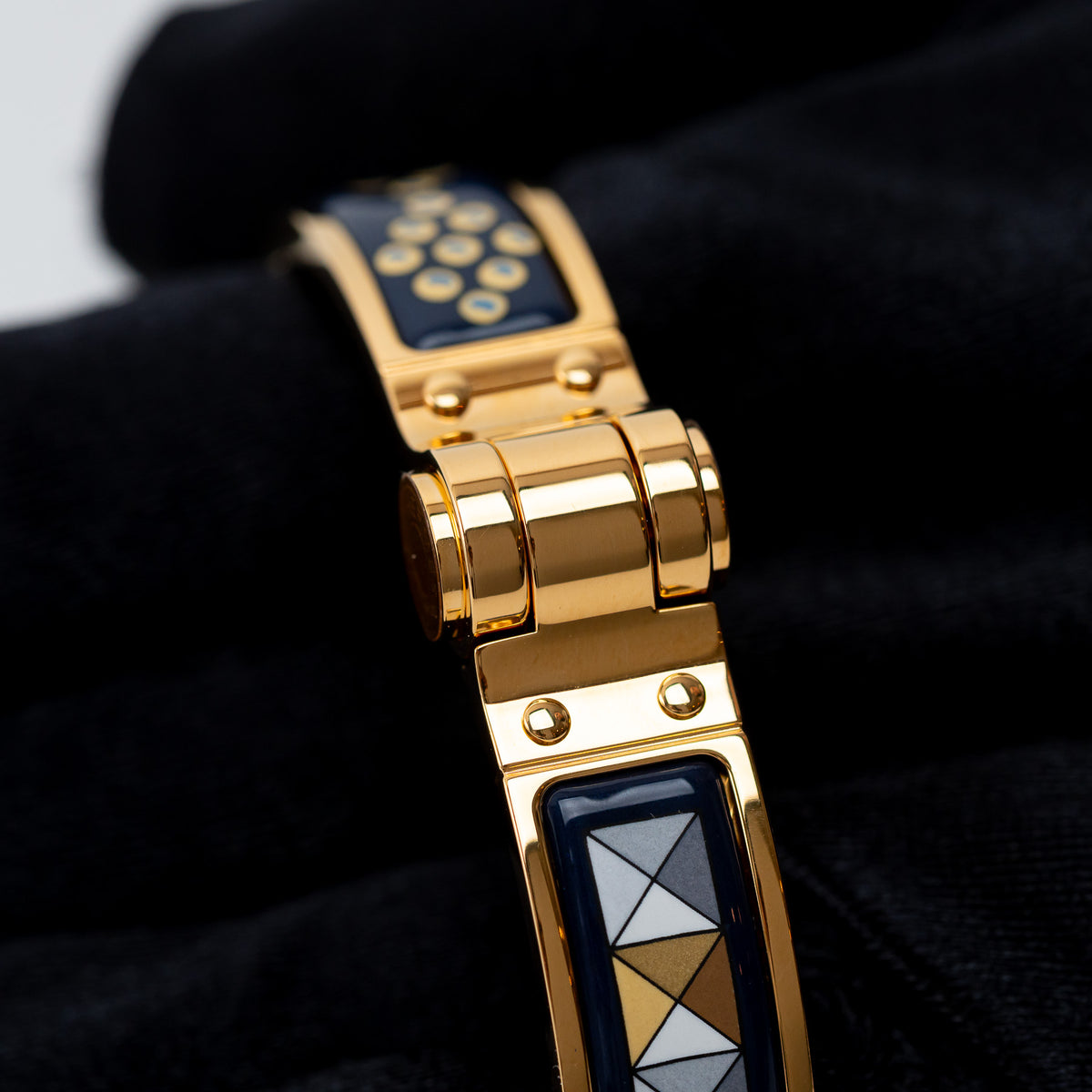 Hermes Gold Colliers De Chiens Hinged Bracelet