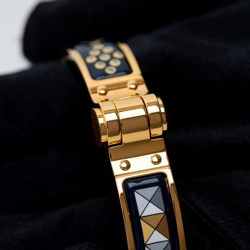 Hermes Gold Colliers De Chiens Hinged Bracelet